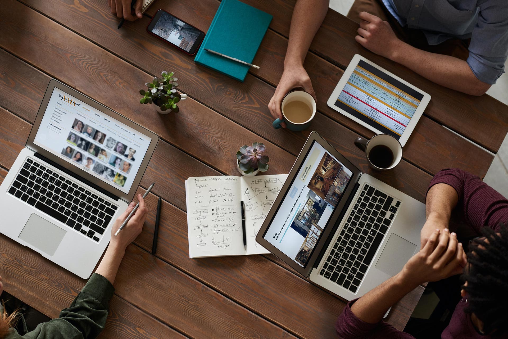 People working in a coworking space